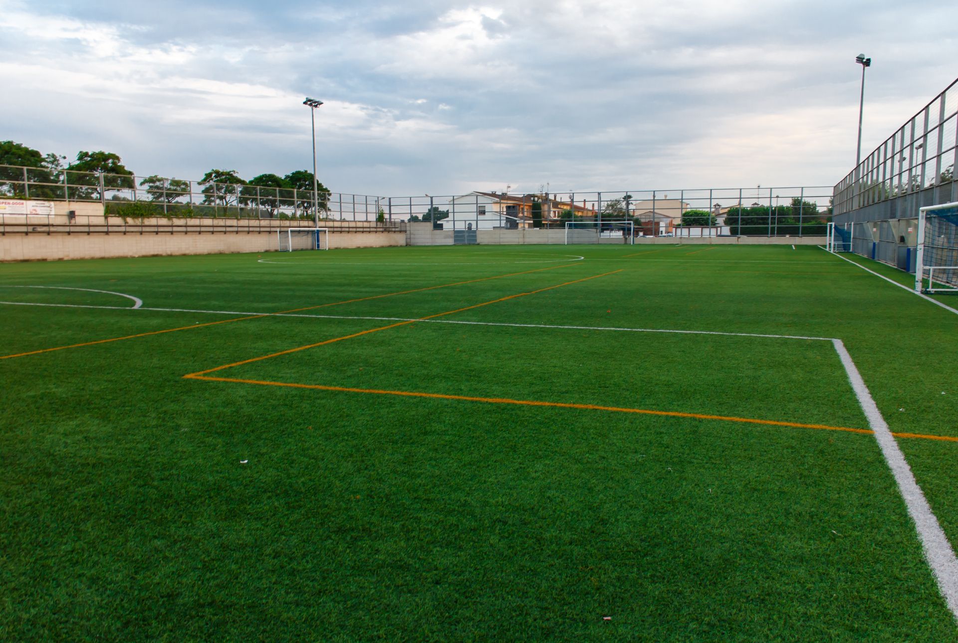 finished soccer field turf