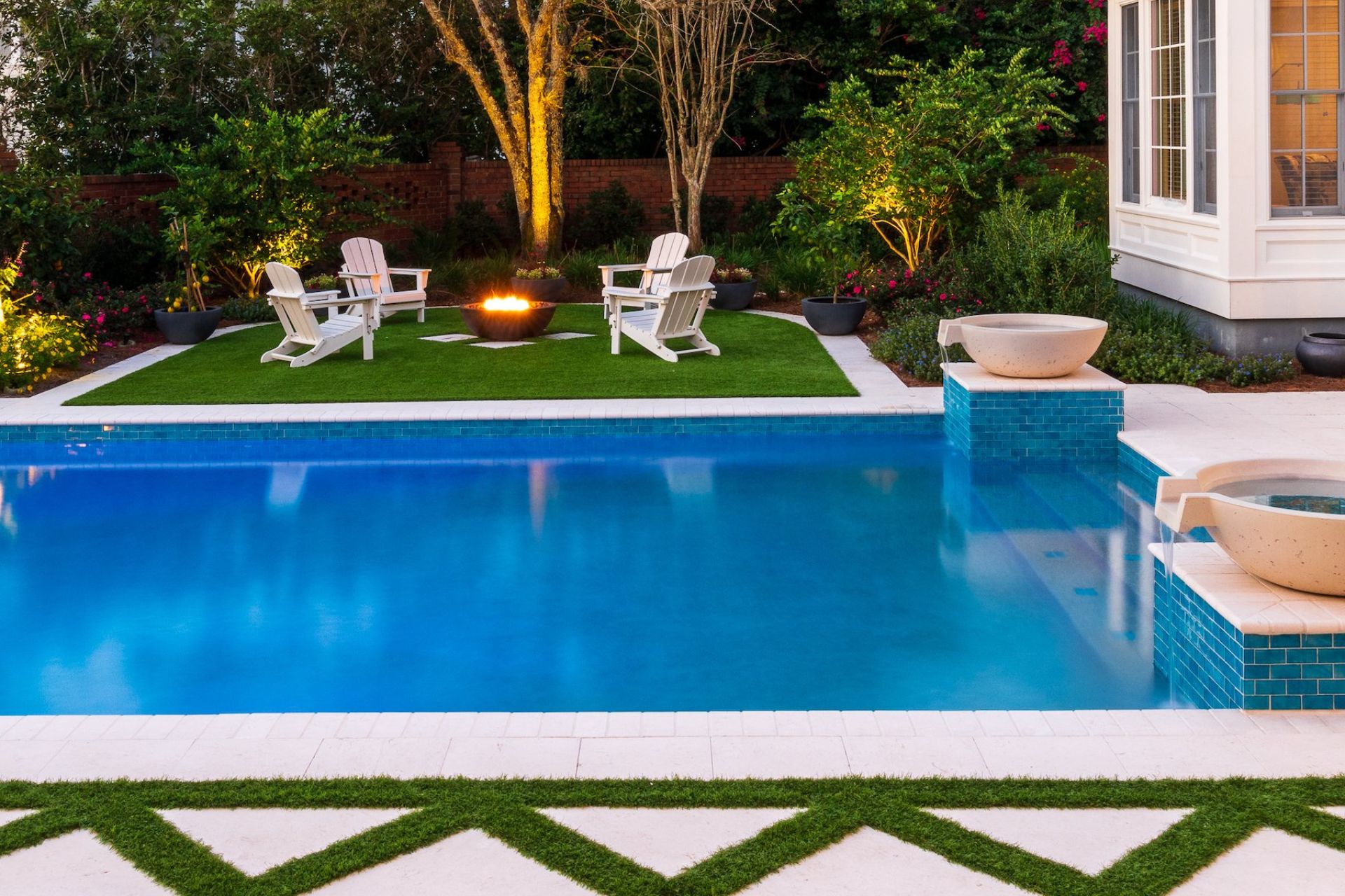 pool surround turf installation